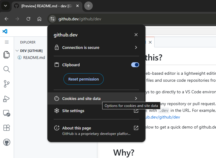 Manage site data in Chrome